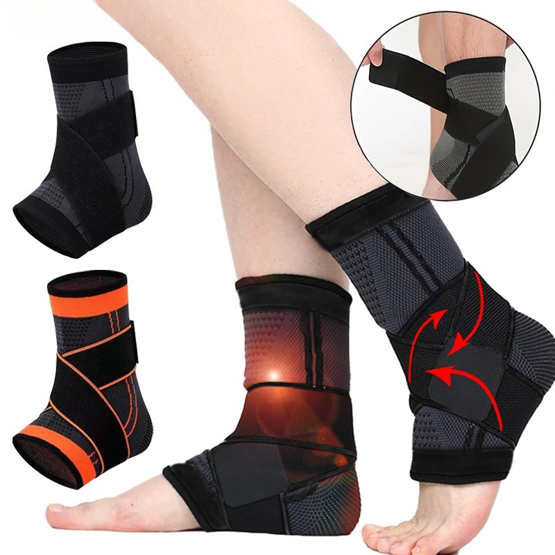 Ankle Compression Support Brace For Pain Relief And Stability black xl