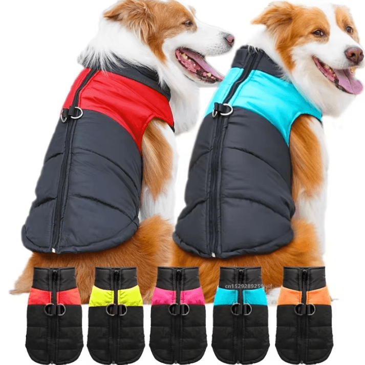 Waterproof Dog Coat Padded Winter Vest For Small, Medium And Large Dogs green 3xl