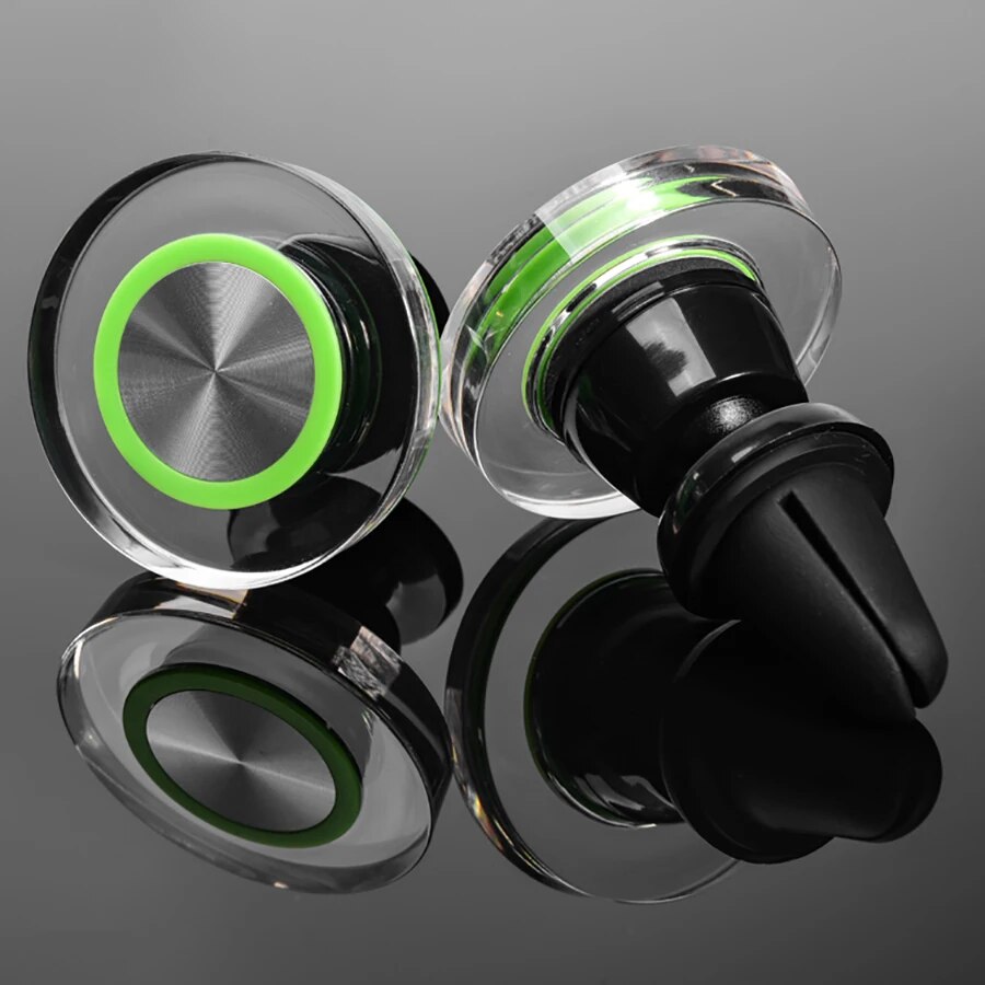 Magnetic Car Phone Holder, Strong Magnet Smartphone Mount For Air Vent, Compatible With IPhone green