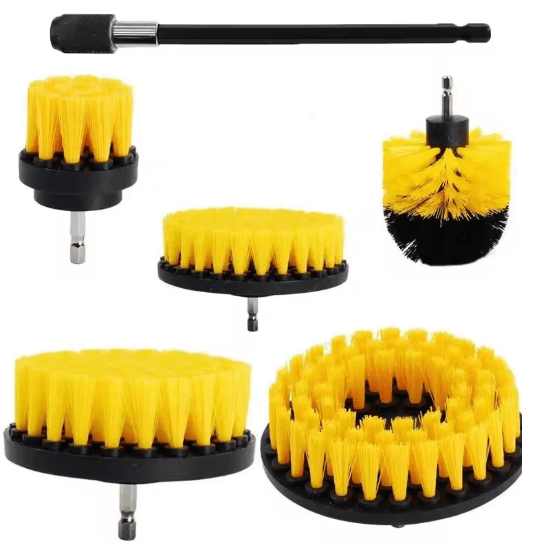 Electric Drill Brush Scrubber Set For Bathroom And Household Deep Cleaning 3pcs And Extand Rod