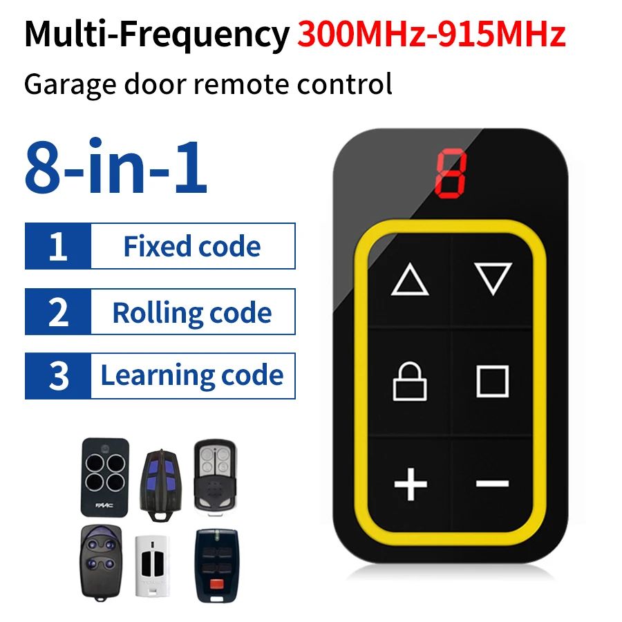 Universal Multi Frequency Garage Remote Duplicator Controller 8 Channel Universal Garage Remote 8 Channels Red