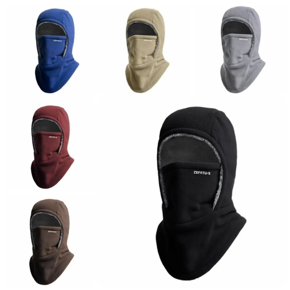 Thermal Fleece Balaclava Windproof Cycling And Ski Cap dark Gray