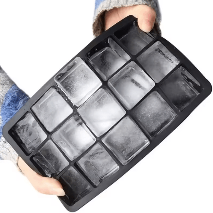15 Grid Silicone Ice Cube Mold Large Durable Ice Block Maker For Bar, Pub & Home 15 Grid Silicone Ice Cube Mold Large Durable Ice Block Maker For Bar, Pub & Home