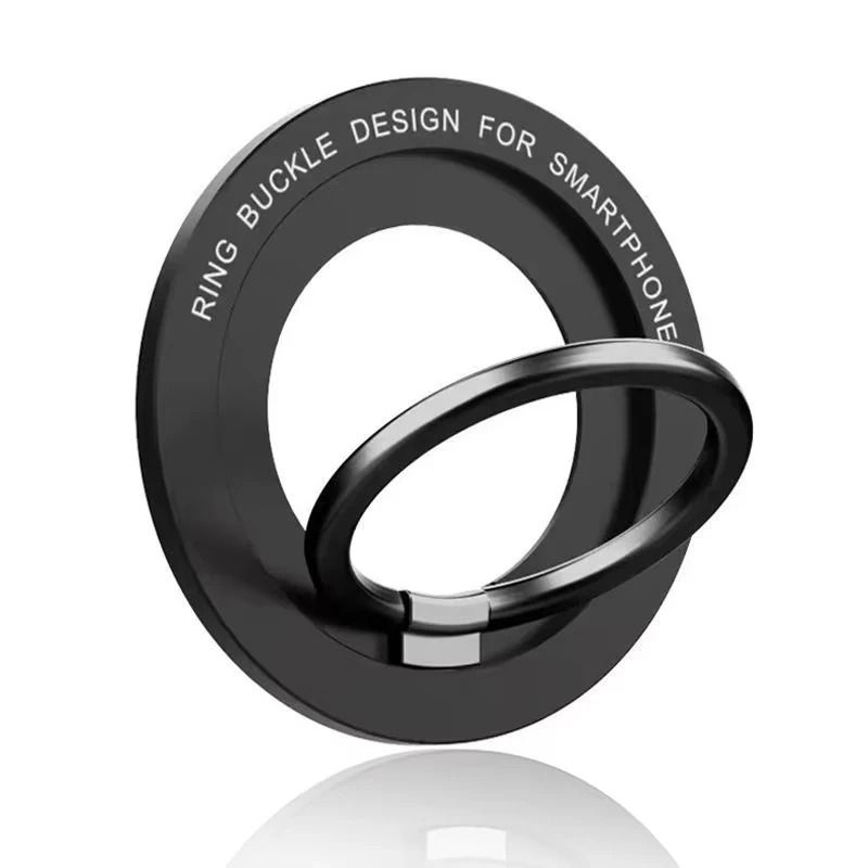 Magnetic Phone Ring Holder Grip Kickstand For MagSafe Smartphones black