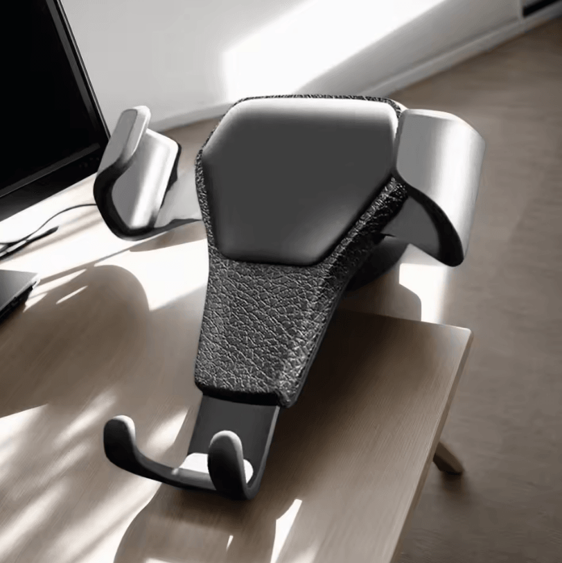 Universal Gravity Auto Phone Holder For Car Air Vent Mount Compatible With All Smartphones black