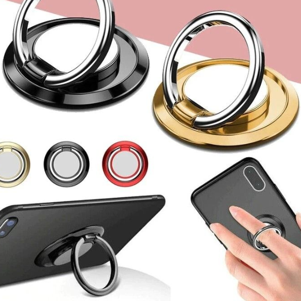 Grip Finger Ring Holder Stand, Rotating For Cell Phone, Magnetic Mount For Car Premium Phone Grip gold