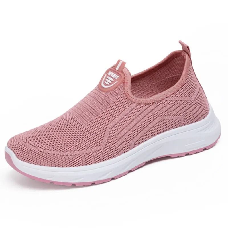 Women Slip On Sneakers Breathable Walking Shoes Barefoot Tennis Loafers Ballet Flats white 36