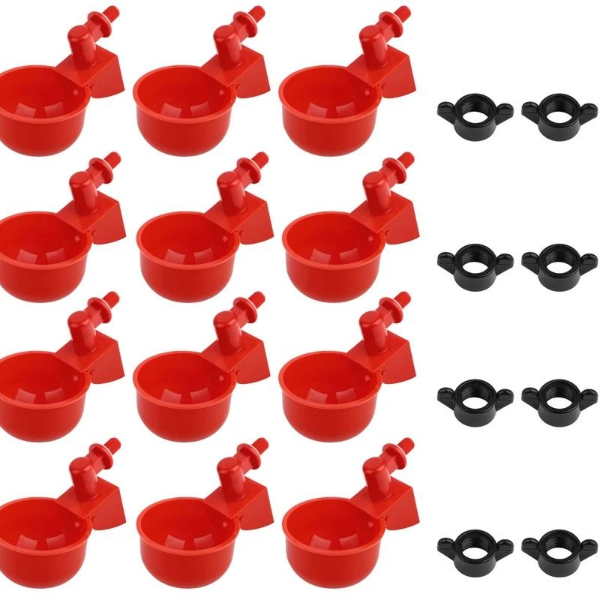 Automatic Chicken Waterer, Poultry Watering Cups Drinker, Leak Proof & Easy To Clean Automatic Chicken Waterer, Poultry Watering Cups Drinker, Leak Proof & Easy To Clean