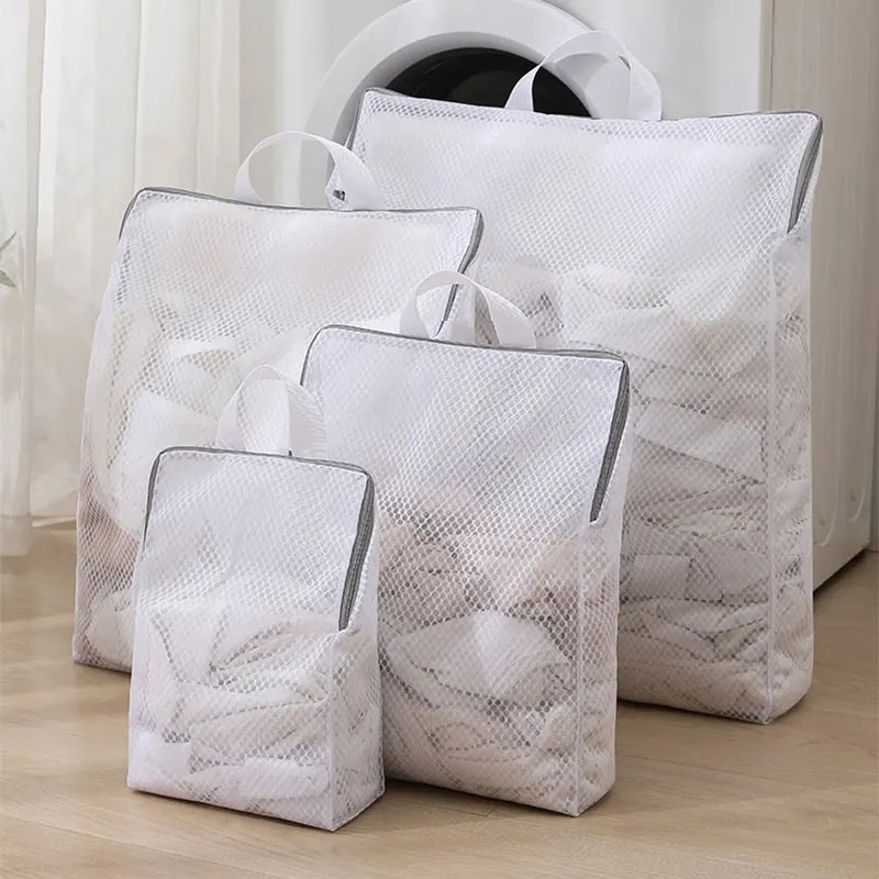 Anti Deformation Laundry Bag With Drawstring Mesh Filter Washing Machine Safe m