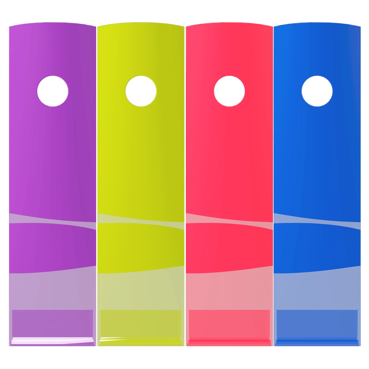 Exacompta 182808SETD Set mit 4 Stehsammlern Mag-Cube, Kollektion Crystal Farben sortiert Image