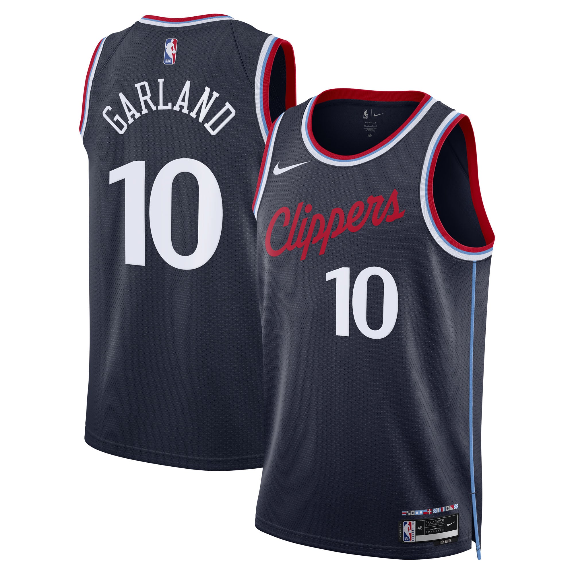 Los Angeles Clippers Nike Icon Edition Swingman-Trikot – Marineblau – Darius Garland – Unisex
