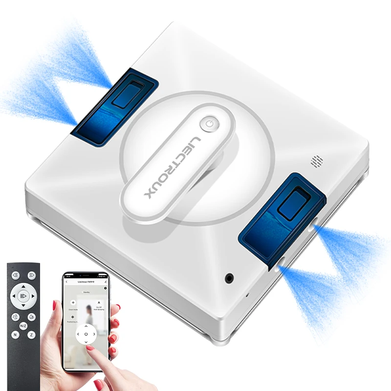 Fensterputzroboter Liectroux YW509, 4-Wege-Wasserspray, Reinigungsroboter für Zuhause, Glasboden, Wandfliesen, Roboterstaubsauger für Wi Image