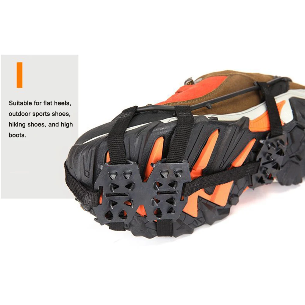24-Zahn-Bergsteiger-Stollen, rutschfeste Schneeklauen-Schuhüberzüge, Unisex, Kette, Steigeisen, Wandern, Wandern, Zubehör Image