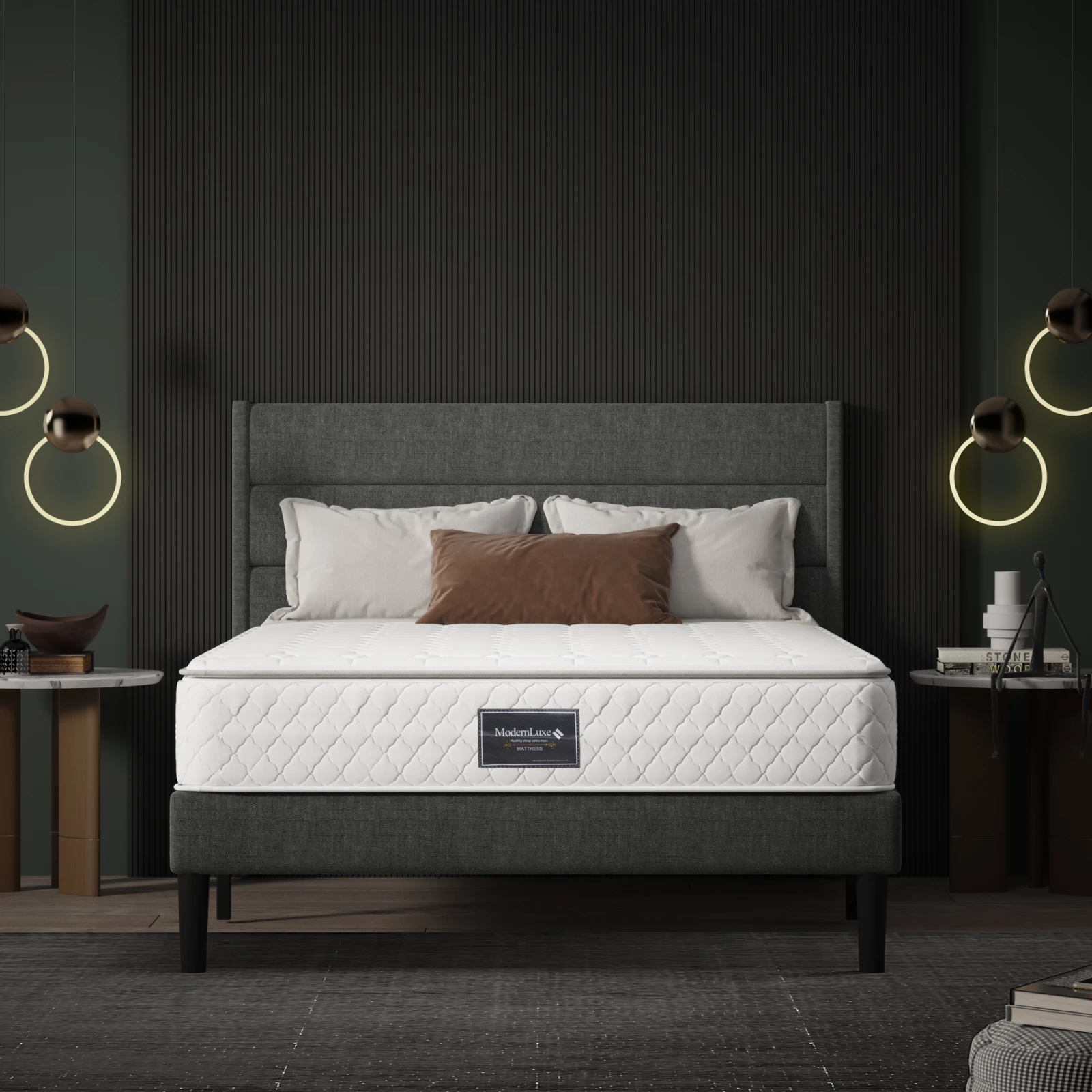 Matratze 160x200cm, Dicke 25cm, Federkernmatratze, Schaumstoff-Memoryform, H3 mittelfeste, atmungsaktive Hybridmatratze Image