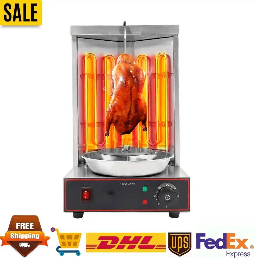 3000 W elektrische Shawarma-Grillmaschine 360 ° Rotierende Kebab-Gyro-Grillmaschine mit automatischem Drehspieß-Design für Restaurants Image