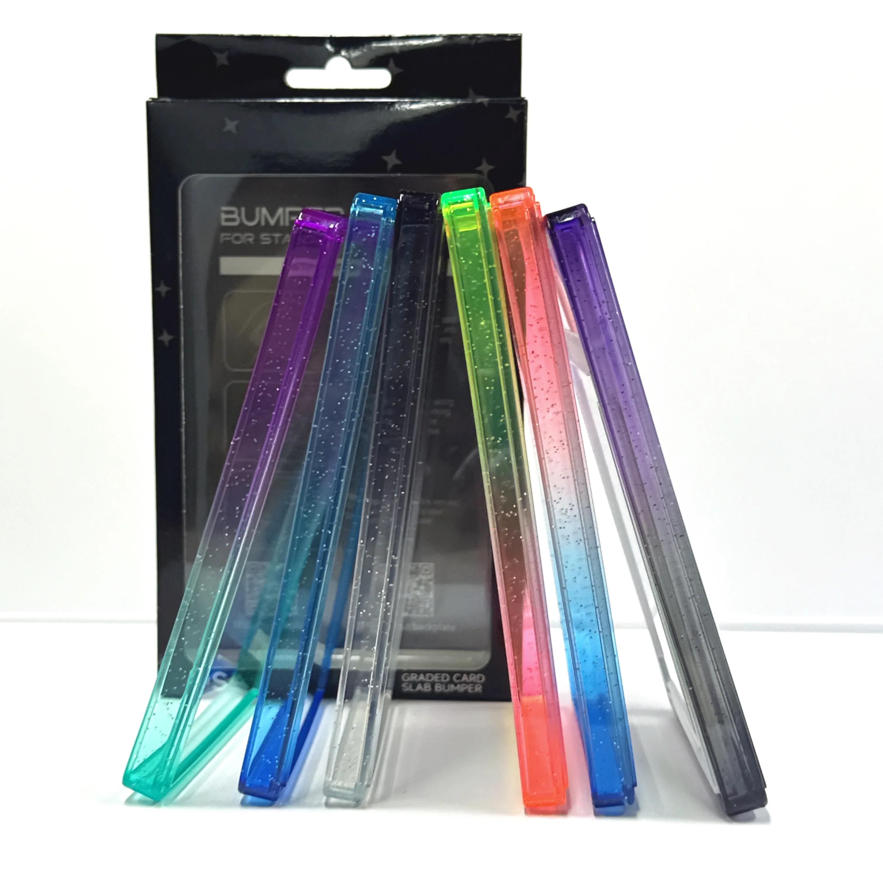 6er-Set Graded Card Guard Hüllen für Standard PSA Slab Cases – verschiedene Farben, stapelbar, passend für PSA, TPU- und PC-Design Image