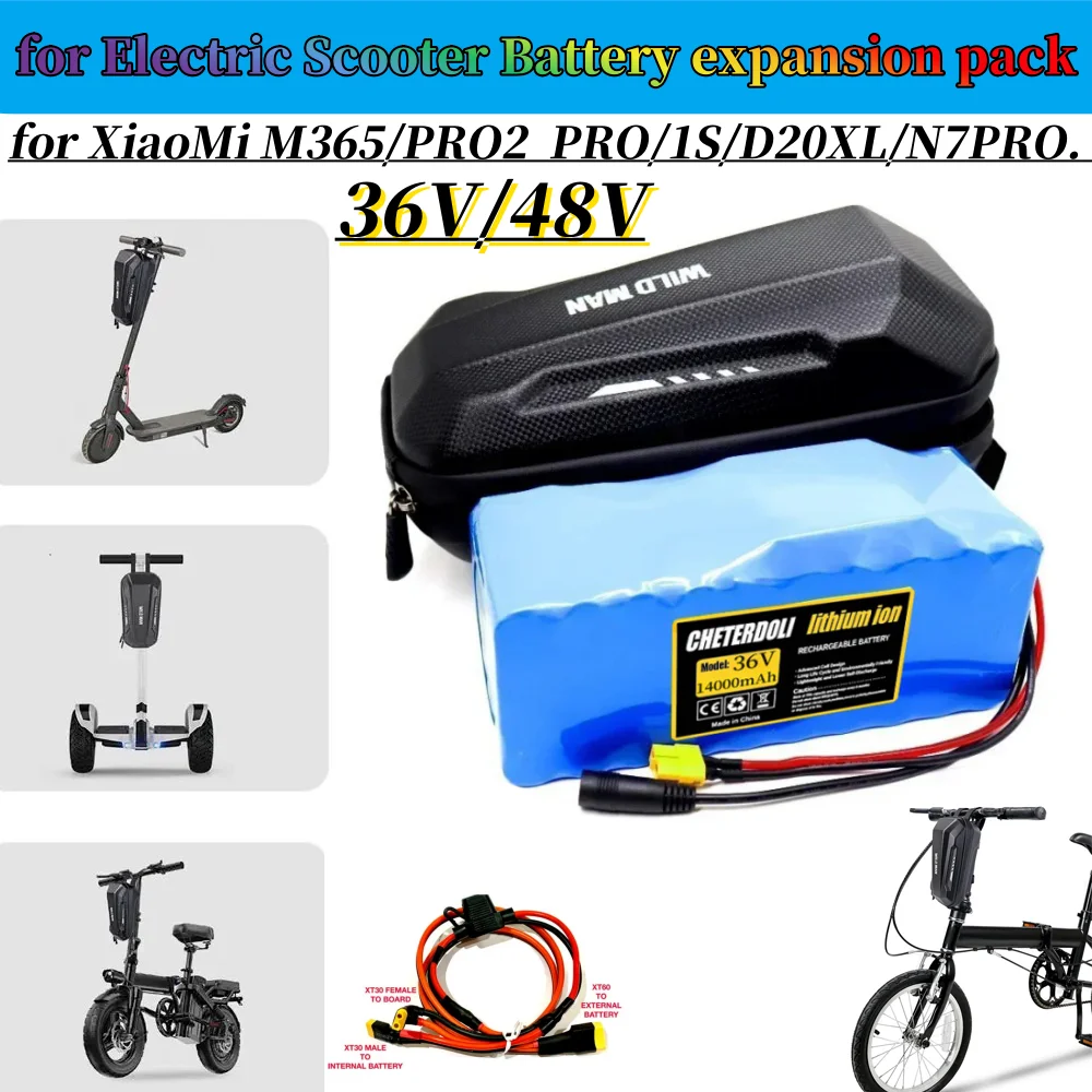36/48V Batterie 4,4Ah 6,8Ah 10Ah 12Ah 14Ah für Paralleling Extra Expansion XiaoMi M365 1s Pro Mi3 Ninebot MaxG30 mit Batterietasche Image
