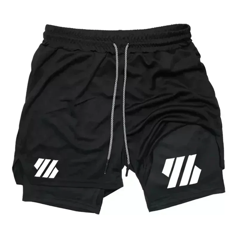 Sommer-Lauftraining Sportshorts mit Doppelschicht-Elastik für Schnelltrocknung und Fitness-Training, Locker Sitzende, Dehnbare Athletische Shorts Image