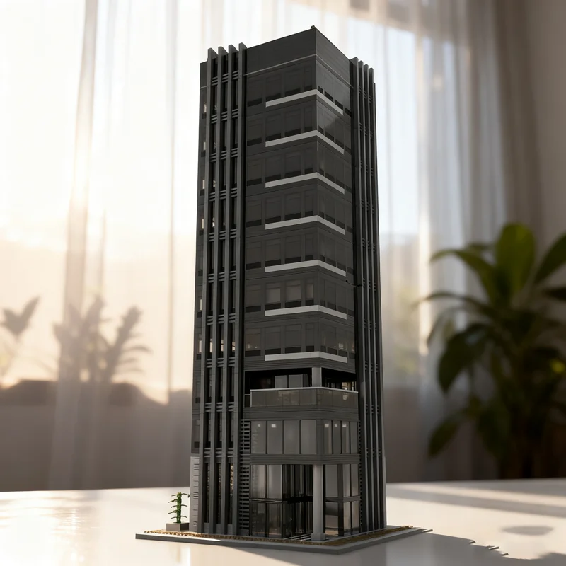 8162 stücke MOC Corporate Plaza Modell Bausteine Bau Montieren DIY Spielzeug Kreative Idee Weihnachten Geschenke Bildung Ziegel Image