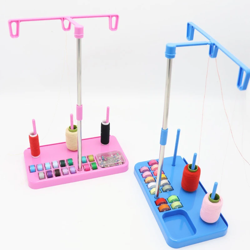 Haushalts nähmaschine Tri-Thread-Ständer Spezielle Overlocking-Maschine Bunter Tri-Thread-Ständer kann 3 große Pagoden fäden aufnehmen Image