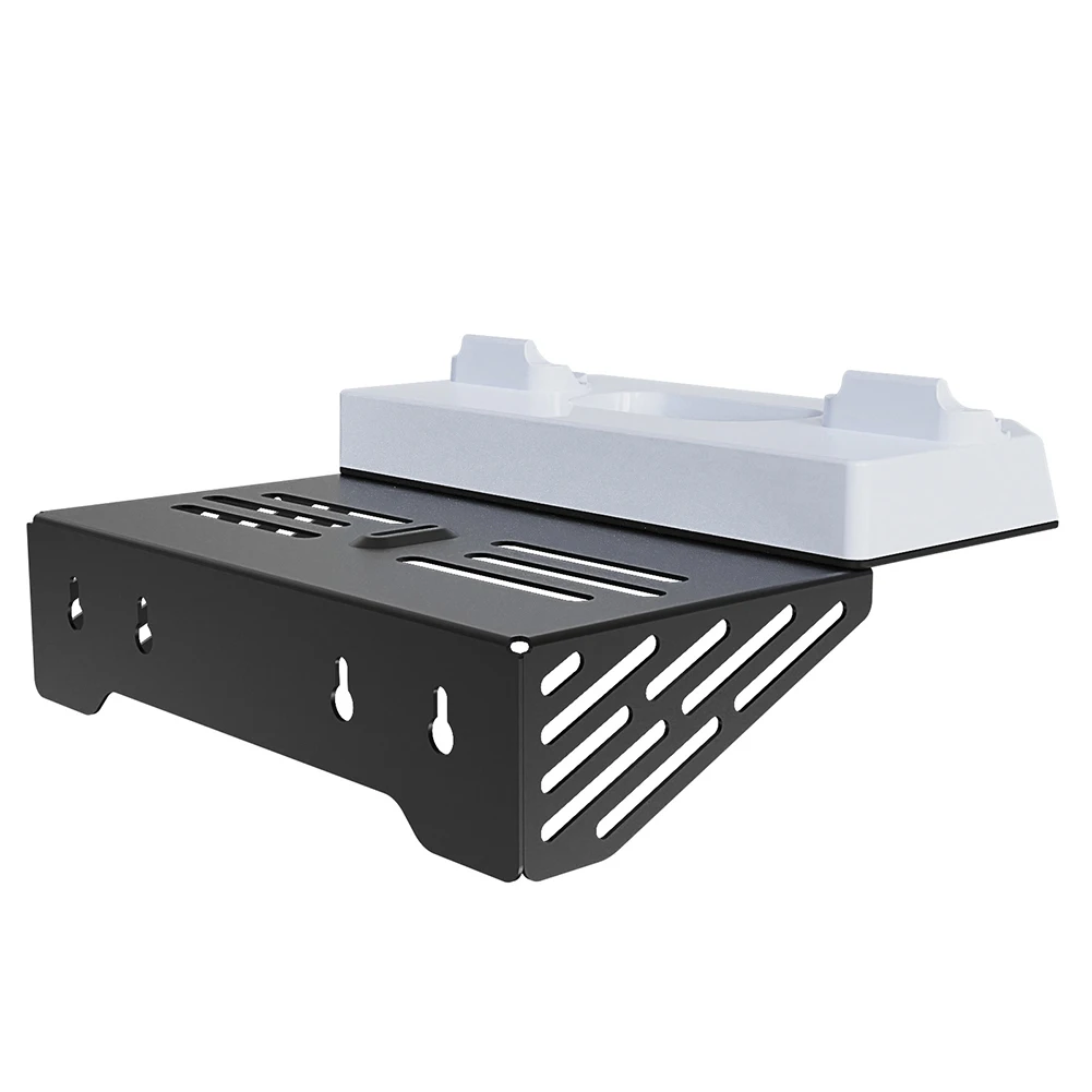 Schwebende Regalhalterung mit Ladestation mit Headset-Halterung, Wandhalterung, Wandständer für PS5 und PS5 Slim Disc und digitale Version Image