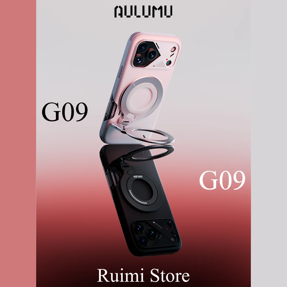 Aulumu G09 Magnetischer Ringgriff, omnidirektionale Drehung, MagSafe, Aluminiumlegierung, stabil, doppelseitig, magnetische Befestigung, Telefonständer Image