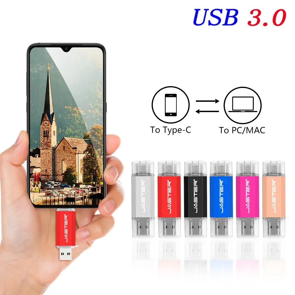 TYPE-C USB 3.0-Flash-Laufwerk 64 GB Hochgeschwindigkeits-OTG-Stick 32 G Memory Stick mit echter Kapazität für Android-Telefone Kreatives Geschenk Pendrive Image