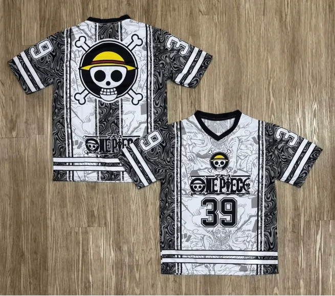 25 26 Neues Anime: One Piece - Luffys Sommer-Trikot T-Shirt - Übergröße - 3D - Höchste Qualität für Erwachsene und Kinder Image