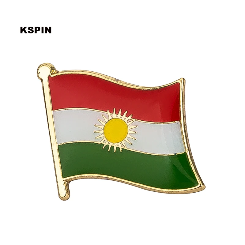 KURDISTAN Flagge Abzeichen Pin Anstecknadel Abzeichen für Rucksack Image