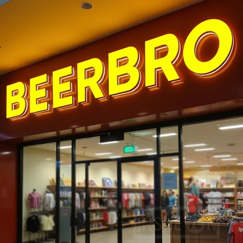 Benutzerdefinierte Metall LED Zeichen Wand Logo Leuchtende Buchstaben Outdoor Unternehmen Shop Licht Schild, Business 3D Acryl Beschilderung Dekoration Image