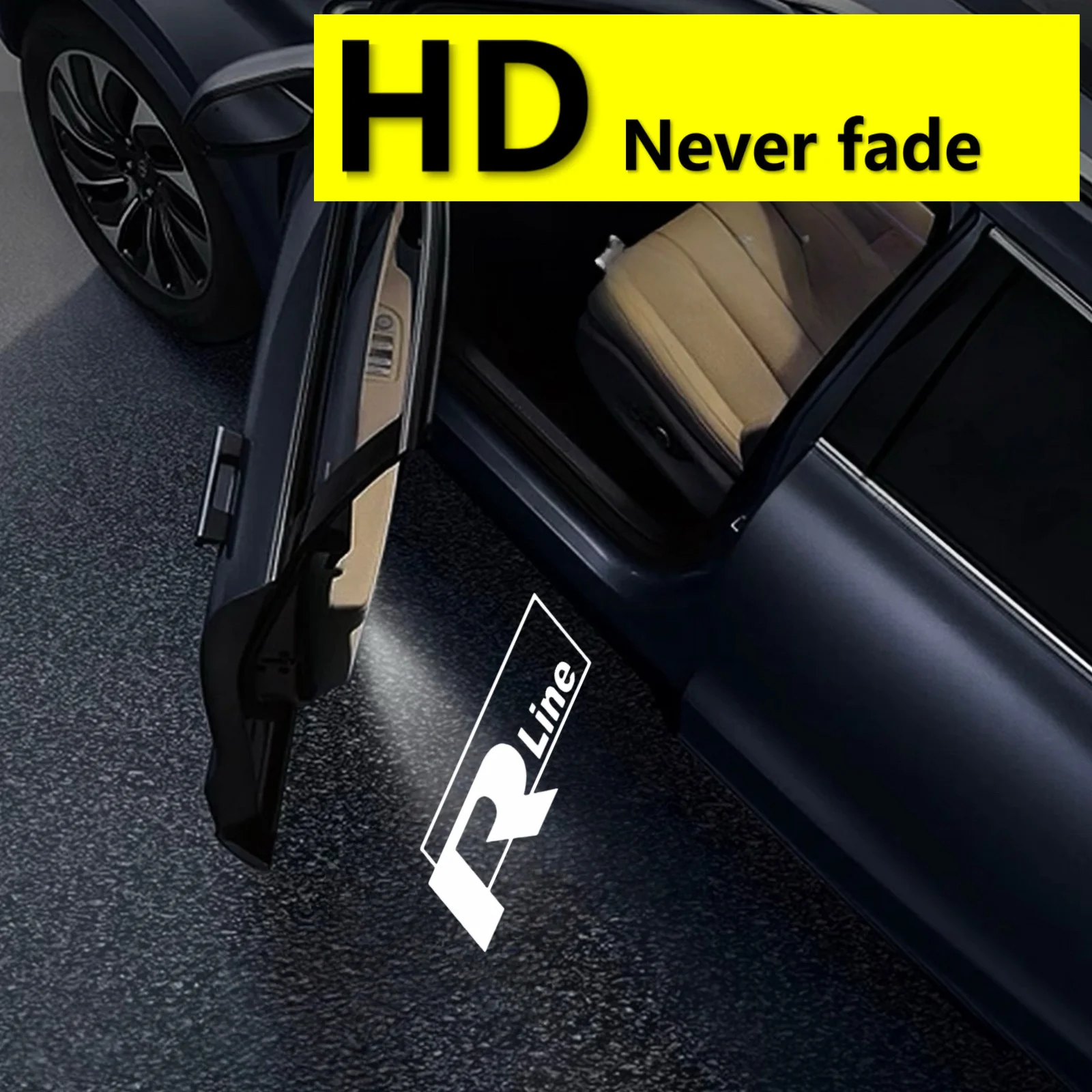 HD LED Auto Tür Projektor Licht Für VW Passat B8 B7 B6 B9 CC Touareg 7P Touran 5T1 Teramont T ROC Tiguan Golf 5 6 7 R LINE GTI Image