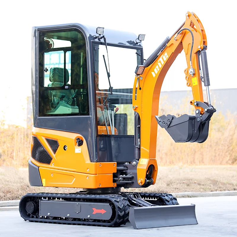 Neues Design LEITE 1,8 Tonnen Mini-Bagger Euro 5 Landwirtschaftlicher Raupenbagger Kleiner Bagger mit Dieselmotor Maßgefertigt mit Kabine Image