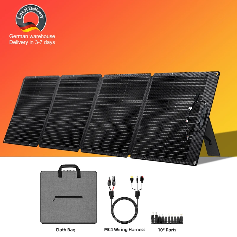 Sukflow SPC200 Faltbares Photovoltaik-Panel 200W für Outdoor-Camping und Balkon-Stromerzeugung Tragbares Solarenergiesystem Image