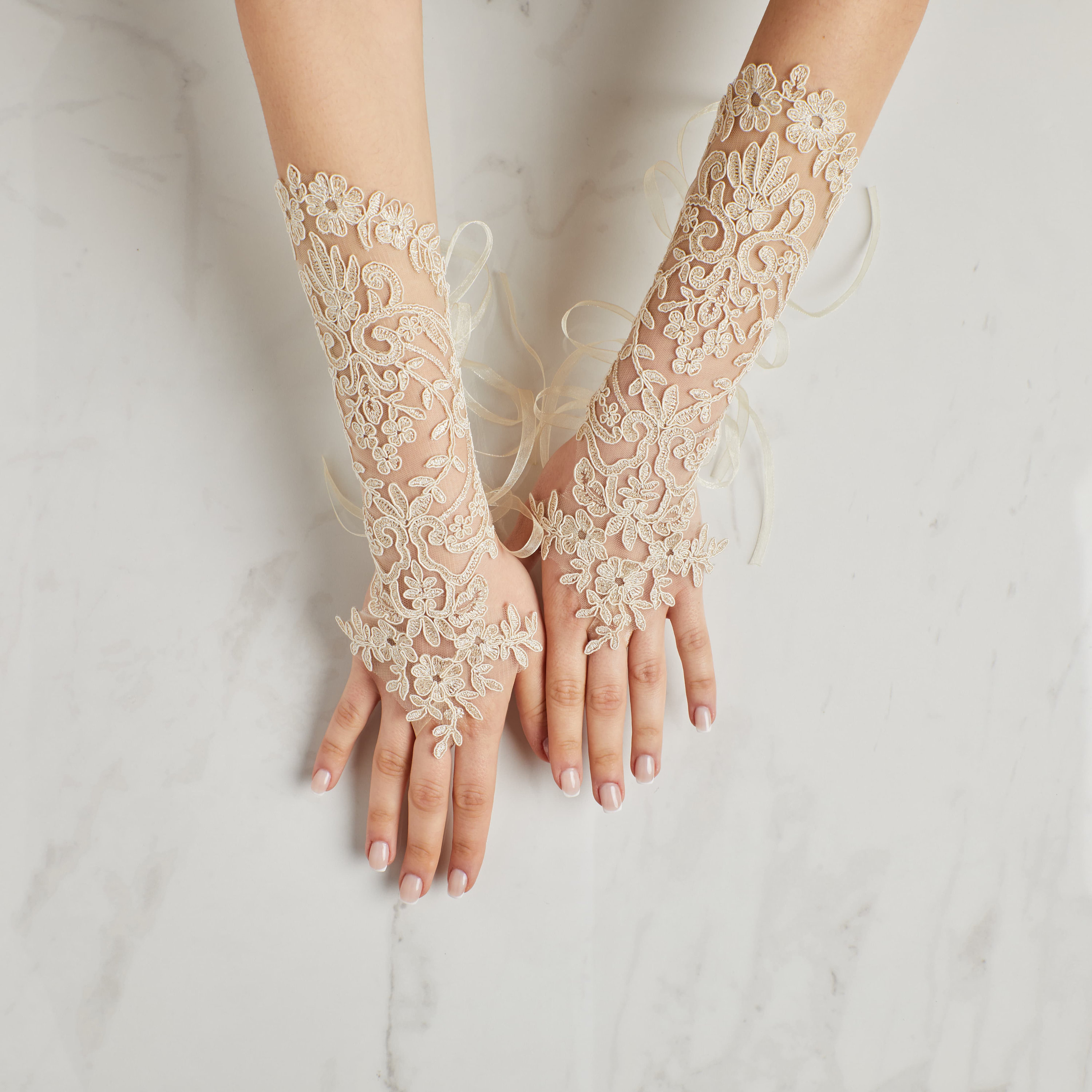 Guanti lunghi da sposa in pizzo, guanti eleganti per matrimonio, guanti da sposa senza dita in pizzo francese, guanti da matrimonio, guanti da sposa E