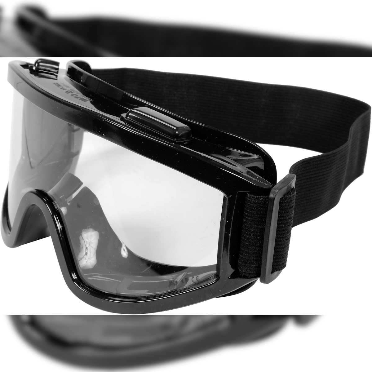 Schutzbrille mit Belüftung und schwarzem Rahmen Image