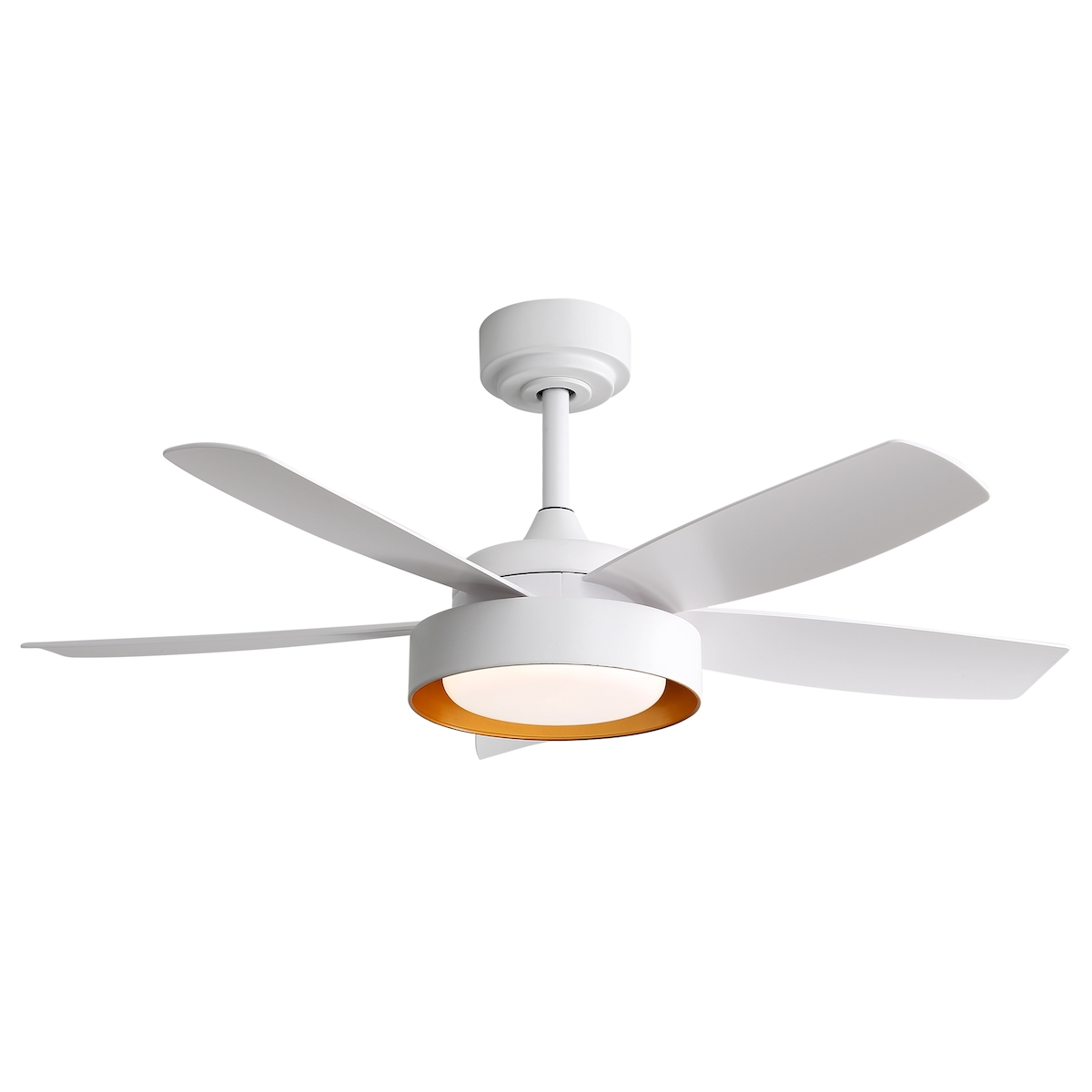 STILVORA Deckenventilator 36x107x107 cm mit LED-Beleuchtung 22W, Fernbedienung, DC-Motor leise, 3 Lichtfarben dimmbar, Dunkelblau Image