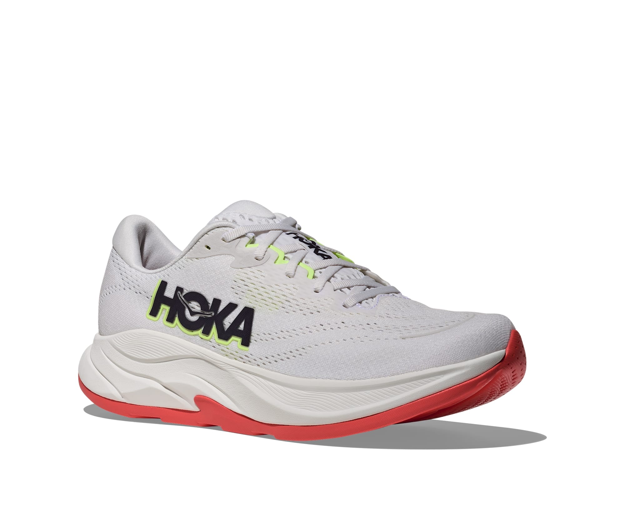 Laufschuh HOKA ONE ONE "RINCON 4", Herren, Gr. 44, frost, neon yuzu, Synthetik, Textil, Schuhe Laufschuh