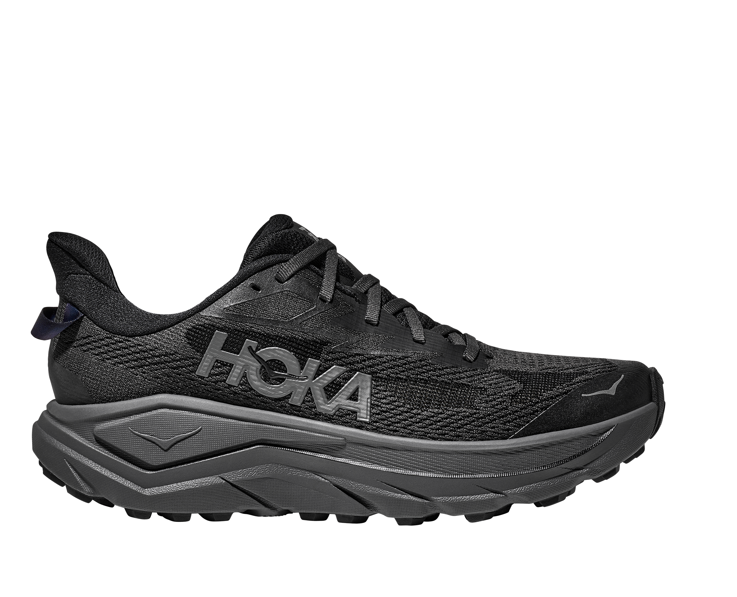Trailrunningschuh HOKA ONE ONE "CHALLENGER 8", Herren, Gr. 44, schwarz, outer orbit, Synthetik, Textil, mehrfarbig, Schuhe, Trail-Running