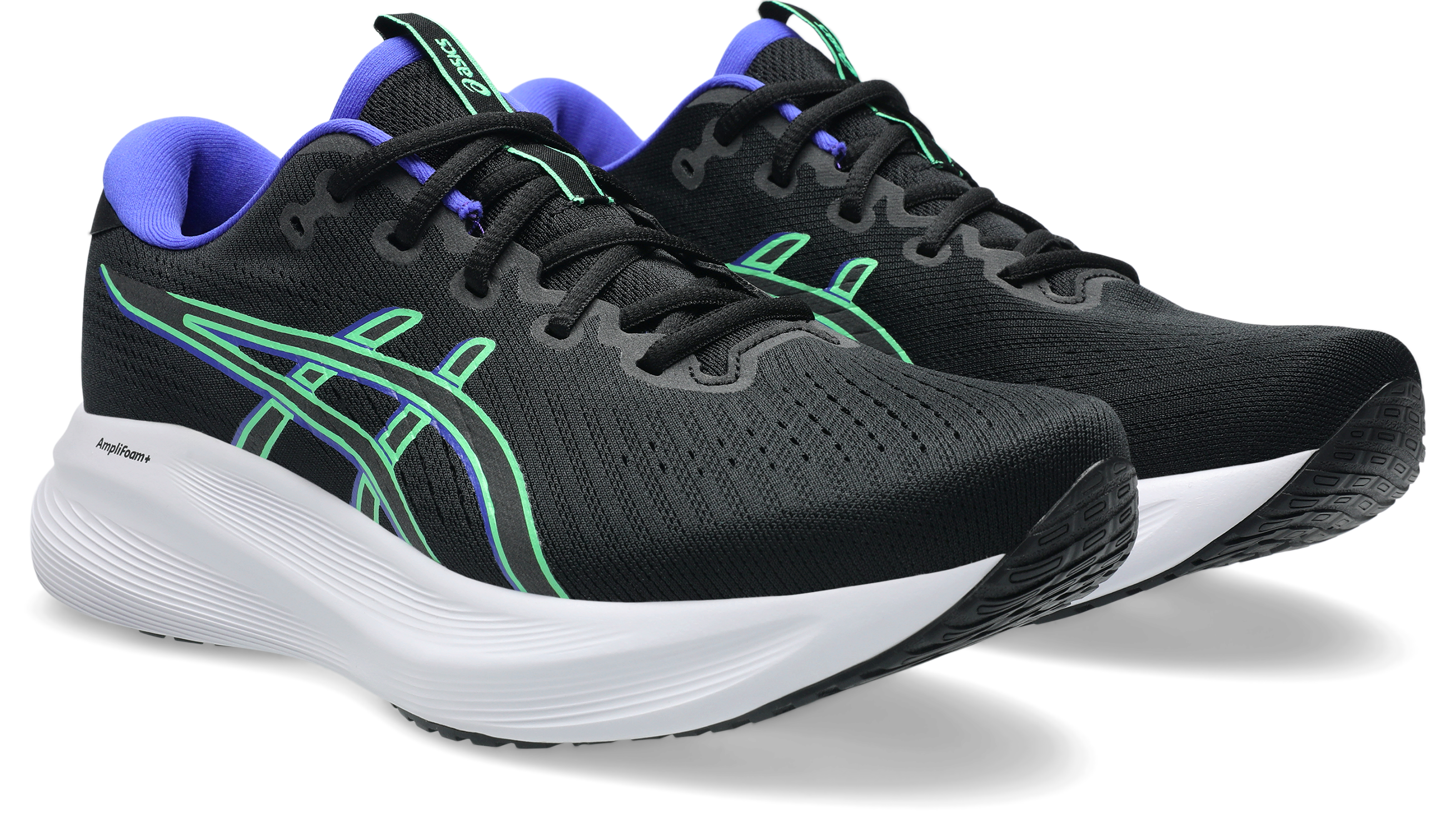 Laufschuh ASICS "GEL-EXCITE 11", Herren, Gr. 48, schwarz, vital grün, Synthetik, Schuhe Laufschuh