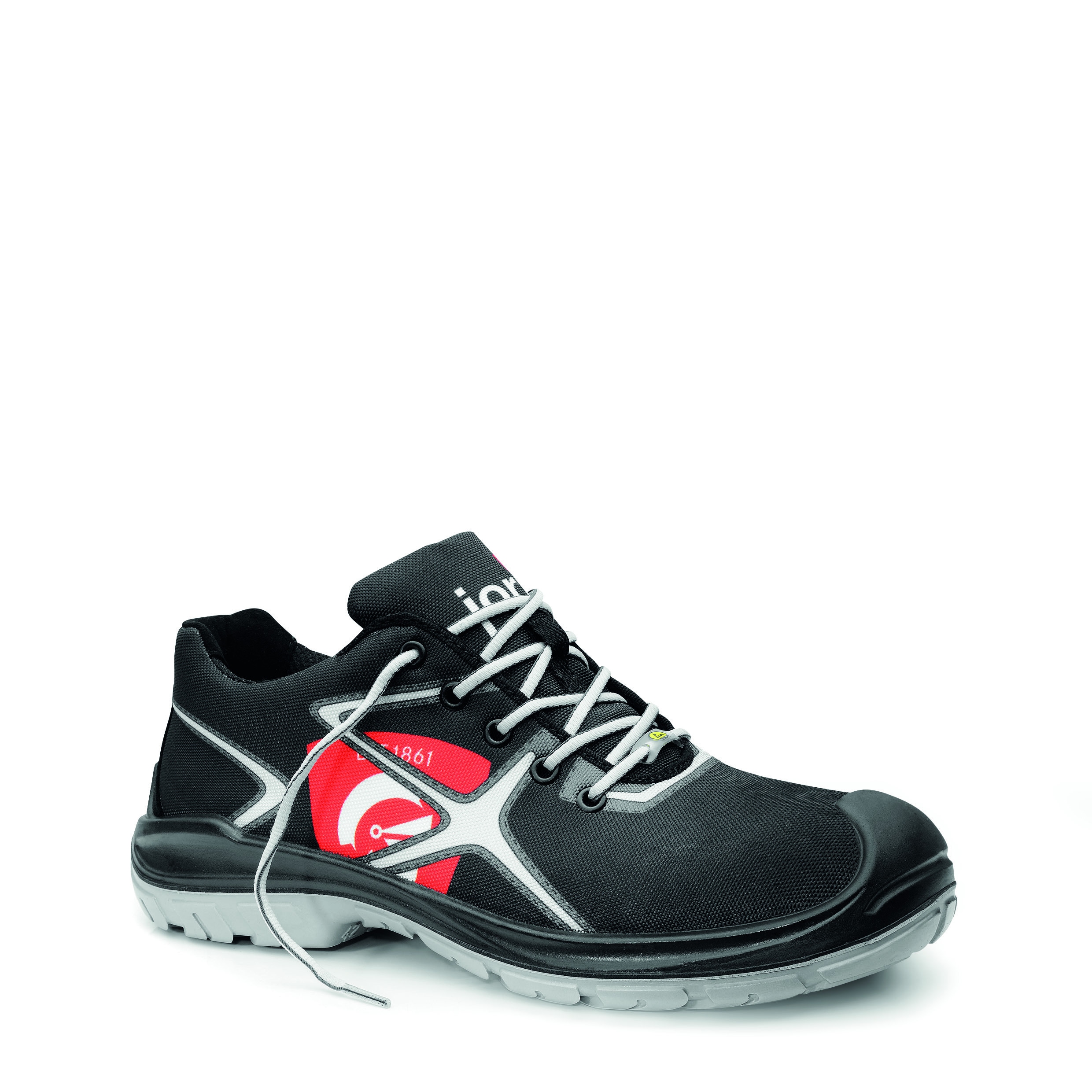 Sicherheitsschuh JORI "Sicherheitsschuhe 12751 Jori Soft low ESD" Gr. 44, schwarz (schwarz, weiß), 44, Schuhe