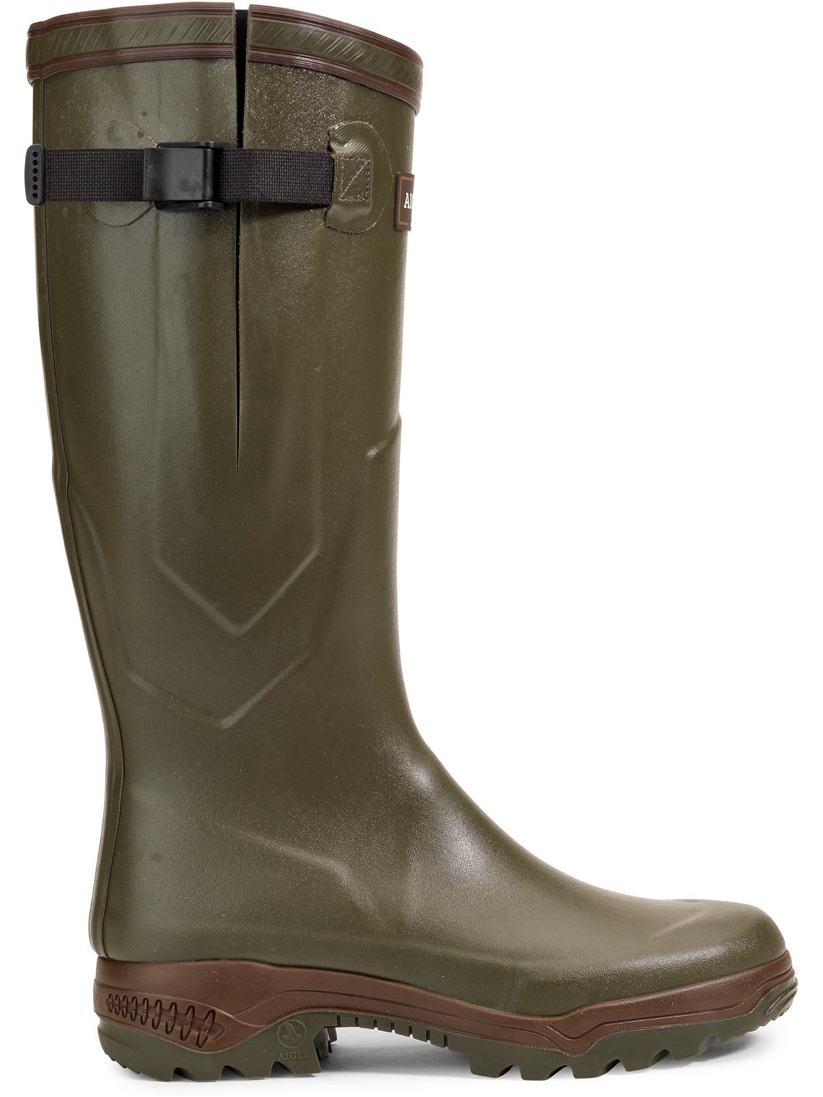 Gummistiefel AIGLE "Parcours Vario 2", Damen, Gr. 43, grün (kaki), Obermaterial: 100% Gummi rubber., Schuhe Gummistiefel