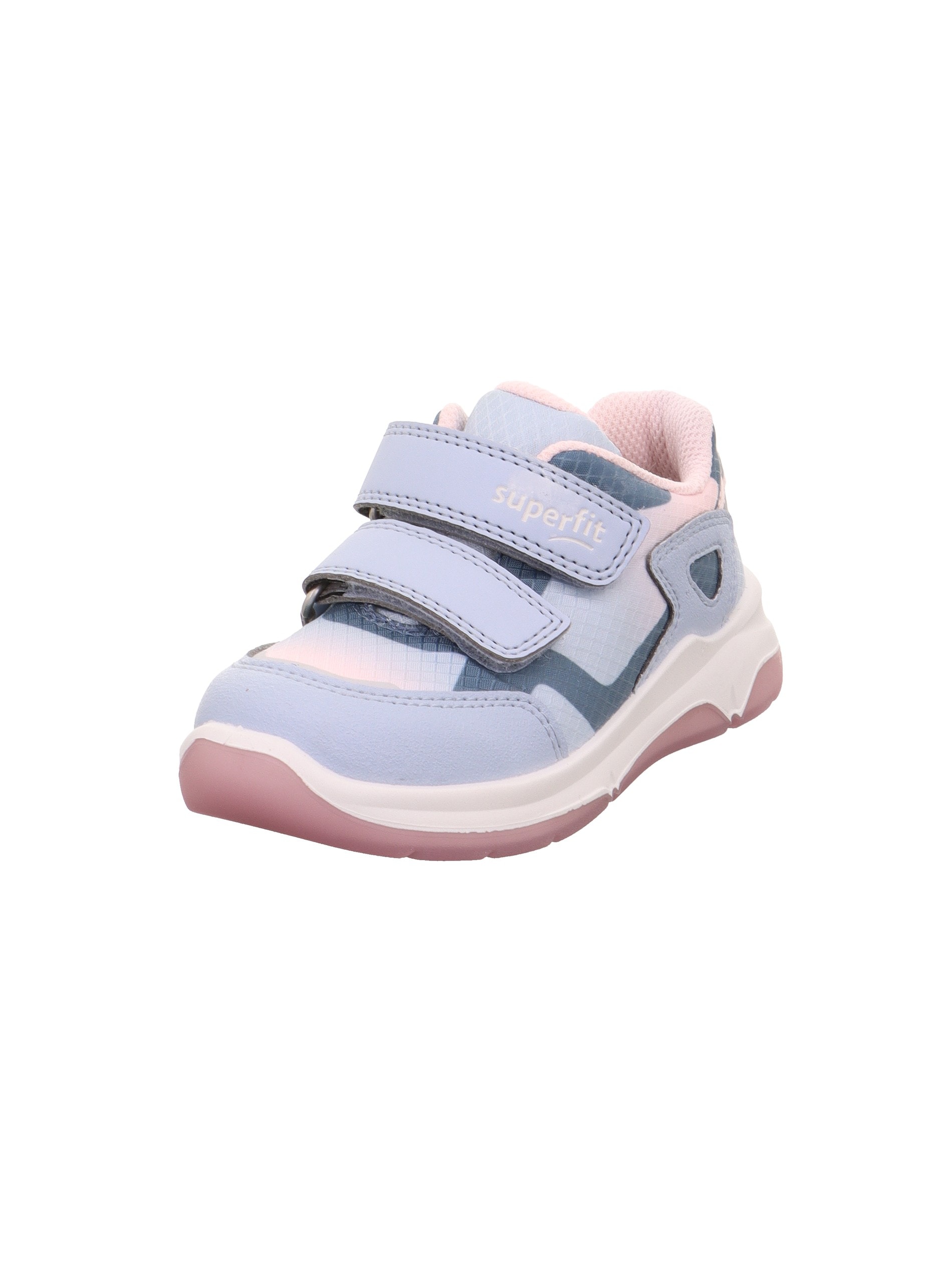 Sneaker SUPERFIT "COOPER WMS: mittel", Damen, Gr. 29, hellblau, rosé, Schuhe Sneaker, Klettschuh, mit herausnehmbarer Einlage, Größenschablone zum Download