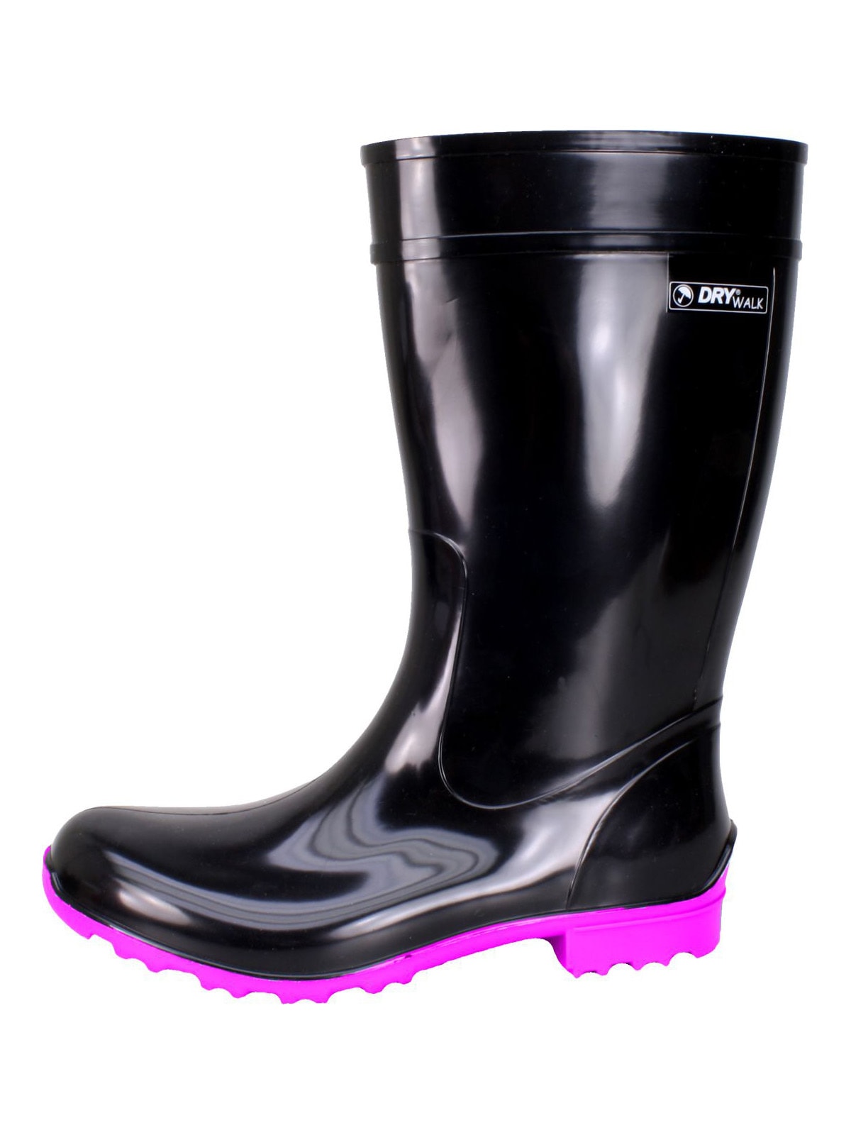 Gummistiefel BOCKSTIEGEL "Gummistiefel Luisa schwarz pink", Damen, Gr. 41, schwarz (schwarz pink), Obermaterial: 100% PVC PVC., Schuhe Gummistiefel