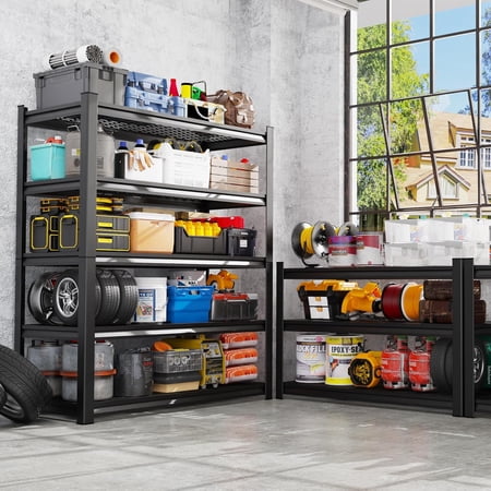 71 H Garage Shelving Heavy Duty Storage Shelves 5-Tier Adjustable Metal Shelving Unit Utility Garage Organizer Shelf for Basement Pantry Kitchen Warehouse 17.7 D x 45.6 W x 71.2 H