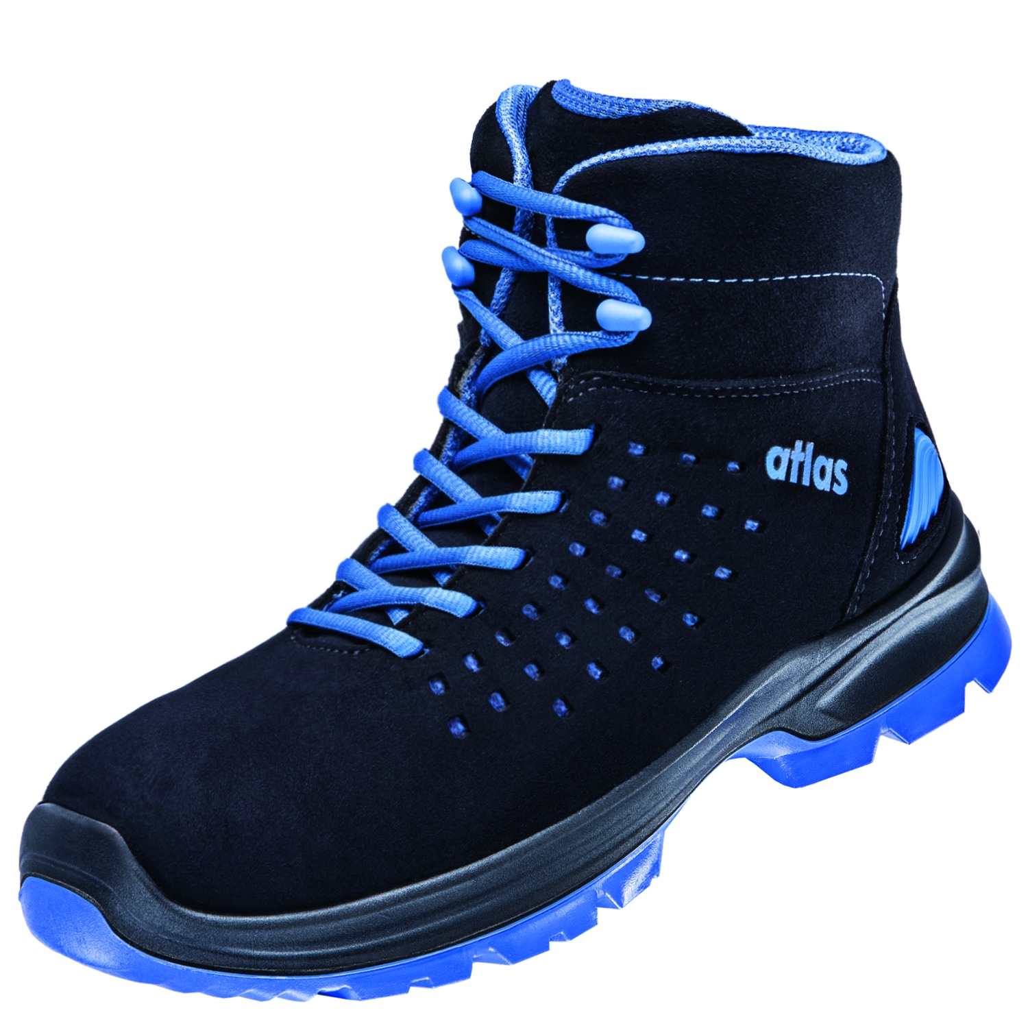 Sicherheitsschuh ATLAS SCHUHE "Sicherheitsschuhe 44900 Atlas SL 82 EN ISO 20345" Gr. 43, schwarz (schwarz, blau), 43, Schuhe