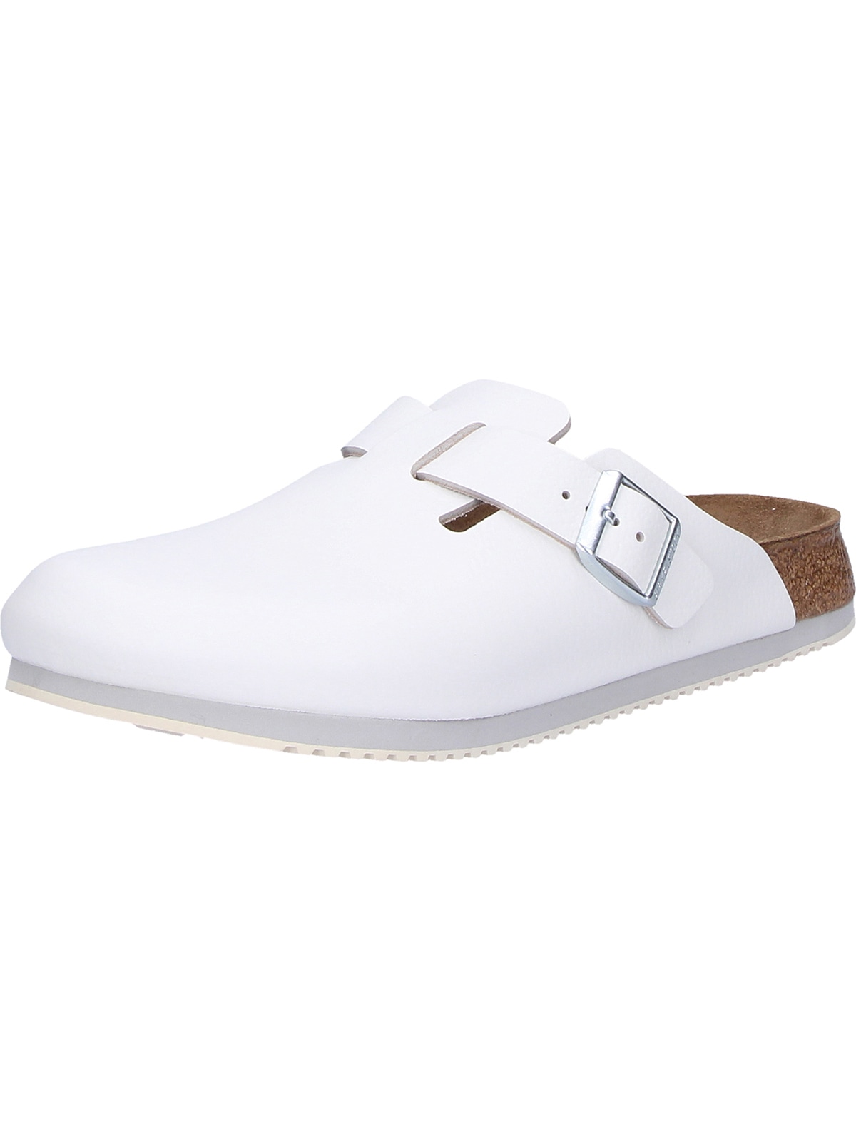 Sandale "Berufsschuhe 60134 Birkenstock Boston SL", Damen, Gr. 42, weiß, BIRKENSTOCK PROFESSIONAL, Schuhe Sandale