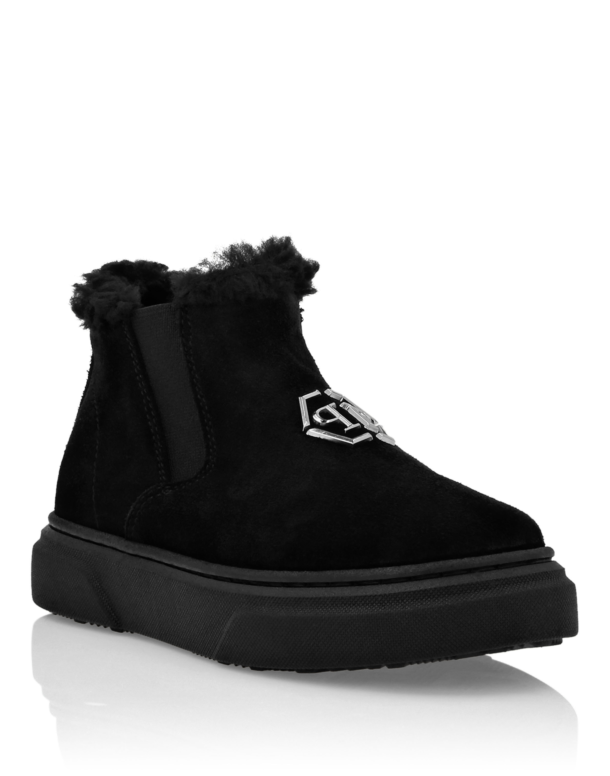Eco Shearling Suede Anckle Boots EU 34