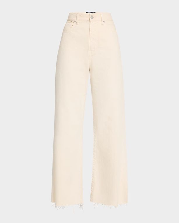 Taylor Cropped High-Rise Wide Jeans