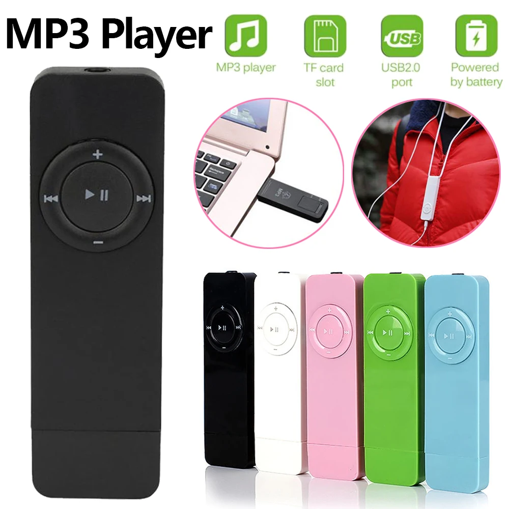Mini lecteur MP3 2025 USB carte en ligne U disque lecteur MP3 USB 2.0 son sans perte lecteur multimédia de musique prise en charge de la carte Micro TF (sans carte)