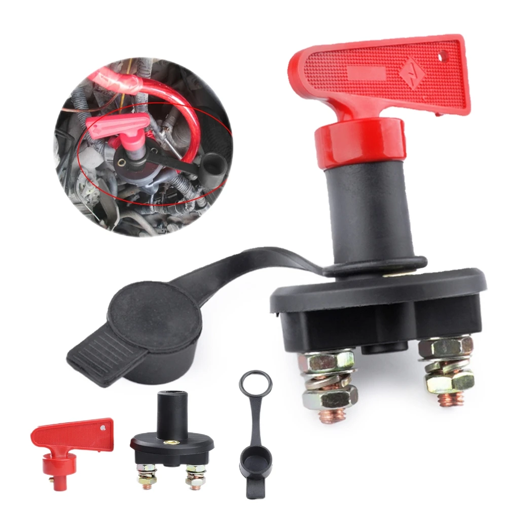 300A 12V Chiave Rossa Cut Off Kill Interruttore Della Batteria Principale Veicolo Modificato Isolatore Sezionatore Interruttore di Alimentazione Per Auto Camion Barca